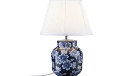 Bordslampor-PR Home Fanny Bordslampa 47cm Blå/vit