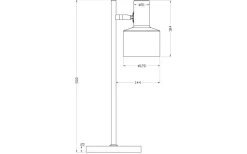 Skrivbordslampor < Aneta Ferdinand Skrivbordslampa 53cm Svart