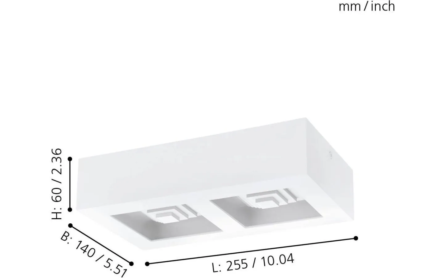 Plafonder < Eglo Ferreros Plafond 25,5cm LED 3000K 12,6W Vit