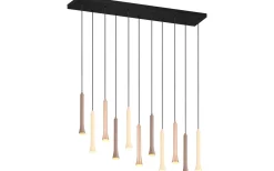 Avlånga Taklampor < Trio Lighting Fiato Takpendel LED 11 st 115cm mattsvart/flerfärgad
