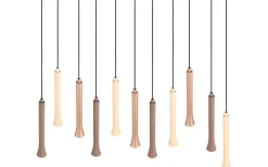 Avlånga Taklampor < Trio Lighting Fiato Takpendel LED 11 st 115cm mattsvart/flerfärgad