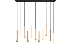 Avlånga Taklampor < Trio Lighting Fiato Takpendel LED 11 st 115cm mattsvart/flerfärgad