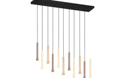 Avlånga Taklampor < Trio Lighting Fiato Takpendel LED 11 st 115cm mattsvart/flerfärgad