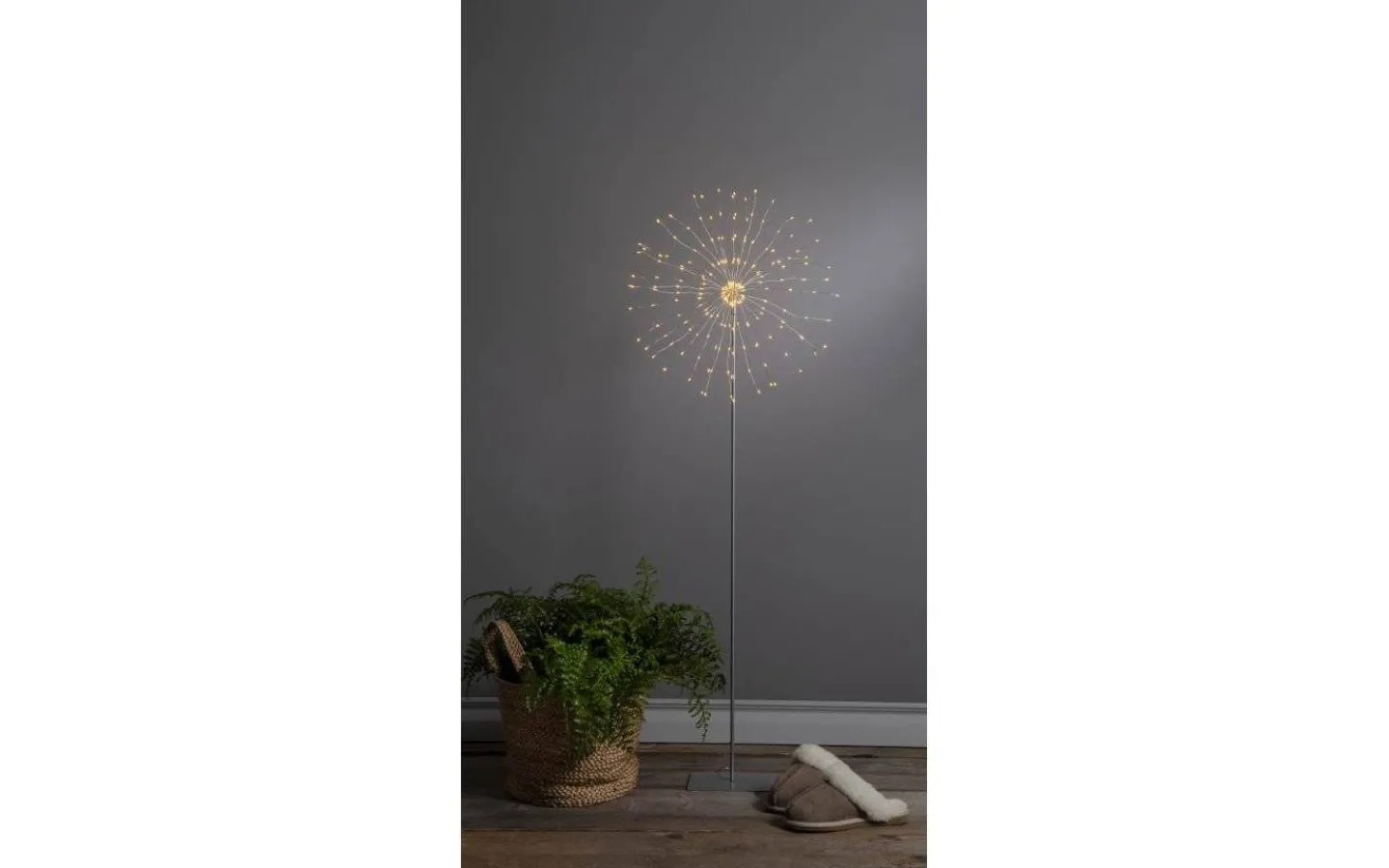 Inomhusdekorationer 230V|Golvlampor-Star Trading Firework Golvlampa 130cm 3W Silver
