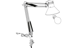 Klämlampor-Eglo Firmo Klämlampa 73cm Vit