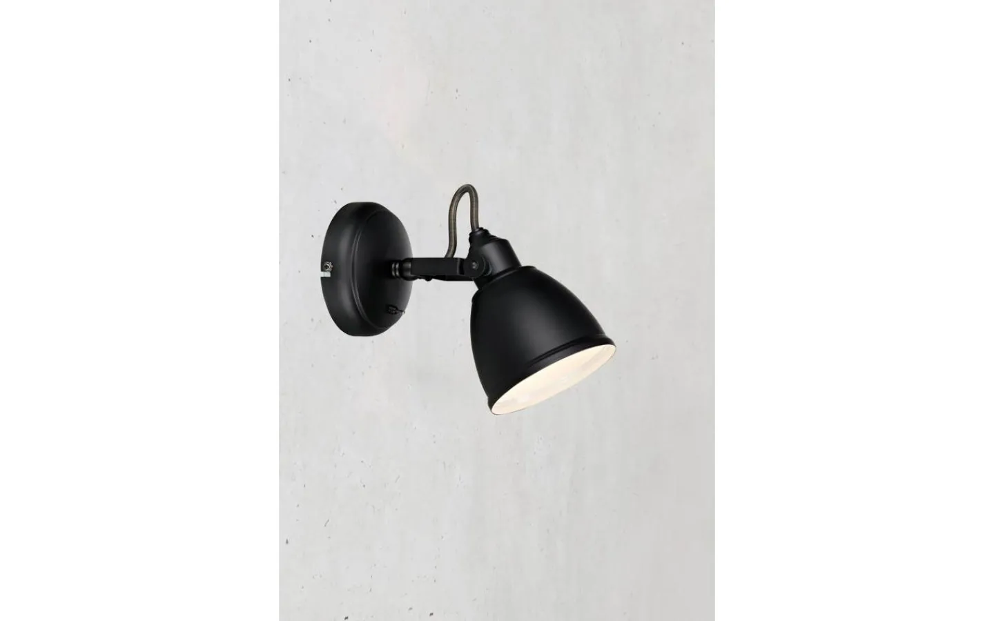 Kök & Matplats|Sovrum < Markslojd Fjällbacka Vägglampa 1L Svart