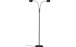 Golvläslampor-ArmaturHantverk Fladen Golvlampa 2L 140cm Svart