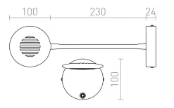 Sovrum|Läslampor < Rendl Flap Vägglampa Krom LED 4,2W 3000K