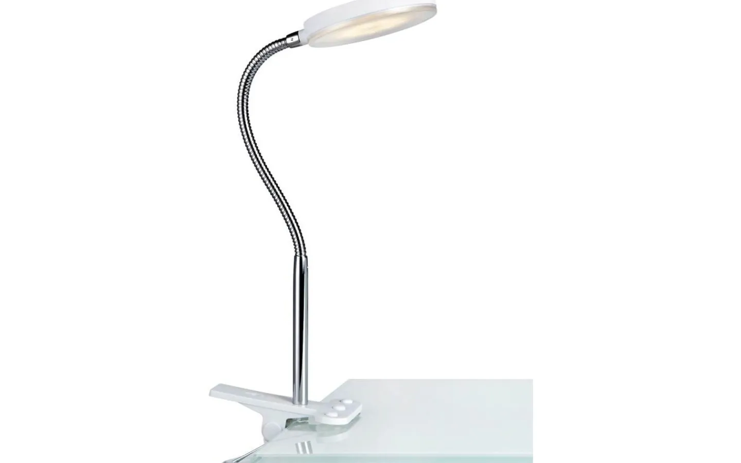 Klämlampor < Markslojd Flex Skrivbordslampa LED 5W Vit/Krom