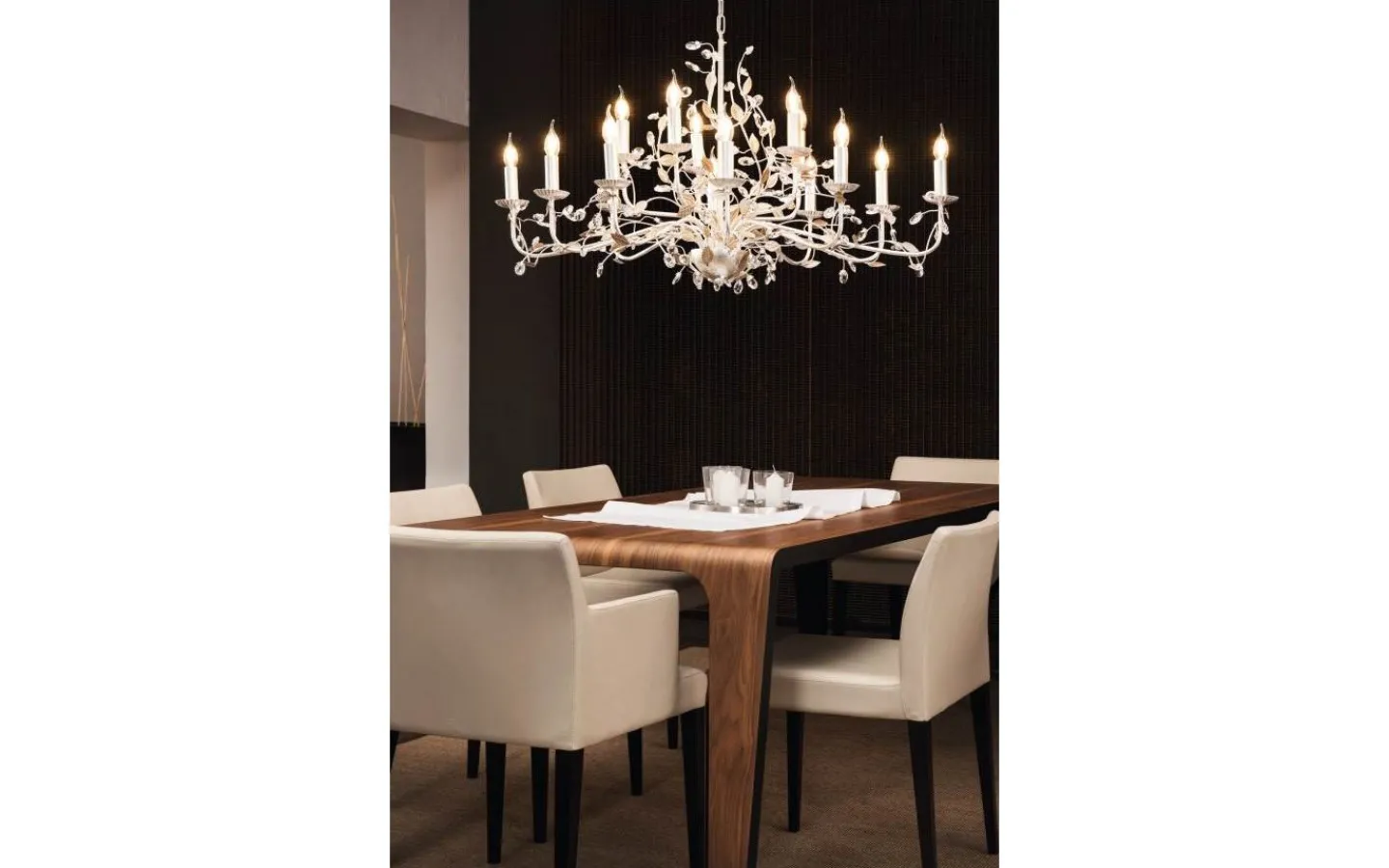 Kristallkronor|Stora Taklampor Ø70-150 Cm < Eglo Flitwick Takkrona 120cm Silver