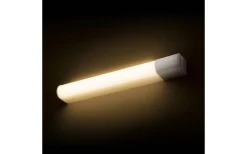 Badrum|Badrumslampor Vägg-Rendl Florio Vägglampa + Uttag Vit 49cm LED 8W IP44 3000K