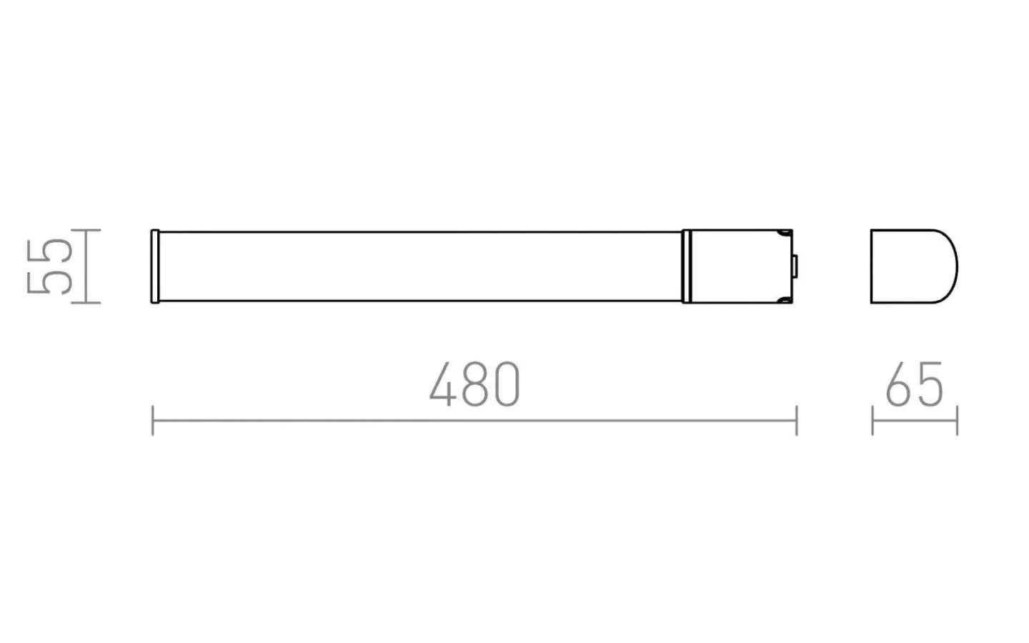 Badrum|Badrumslampor Vägg-Rendl Florio Vägglampa + Uttag Vit 49cm LED 8W IP44 3000K