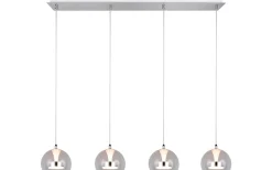 Avlånga Taklampor-Trio Lighting Flynt Takpendel LED 4-delad krom