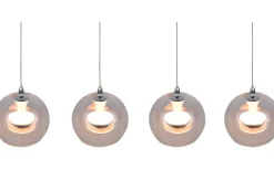 Avlånga Taklampor-Trio Lighting Flynt Takpendel LED 4-delad krom