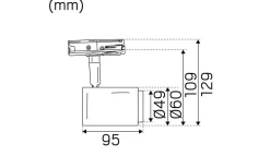 Skensystem < Hidealite Focus Track Micro 1-fas LED 10W 3000K Svart