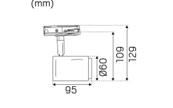 Skensystem-Hidealite Focus Track Micro 1-fas LED 10W 2700K Vit
