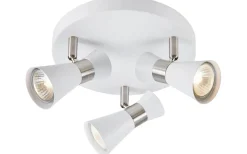 Runda Takspotlights|Takspot Med 3 Lampor < Markslojd Folie Takspotlight 20,5cm Vit/Satin Nickel
