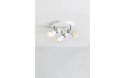 Runda Takspotlights|Takspot Med 3 Lampor < Markslojd Folie Takspotlight 20,5cm Vit/Satin Nickel