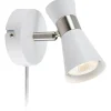 Läslampor < Markslojd Folie Vägglampa Vit/Satin Nickel