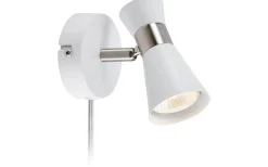 Läslampor < Markslojd Folie Vägglampa Vit/Satin Nickel