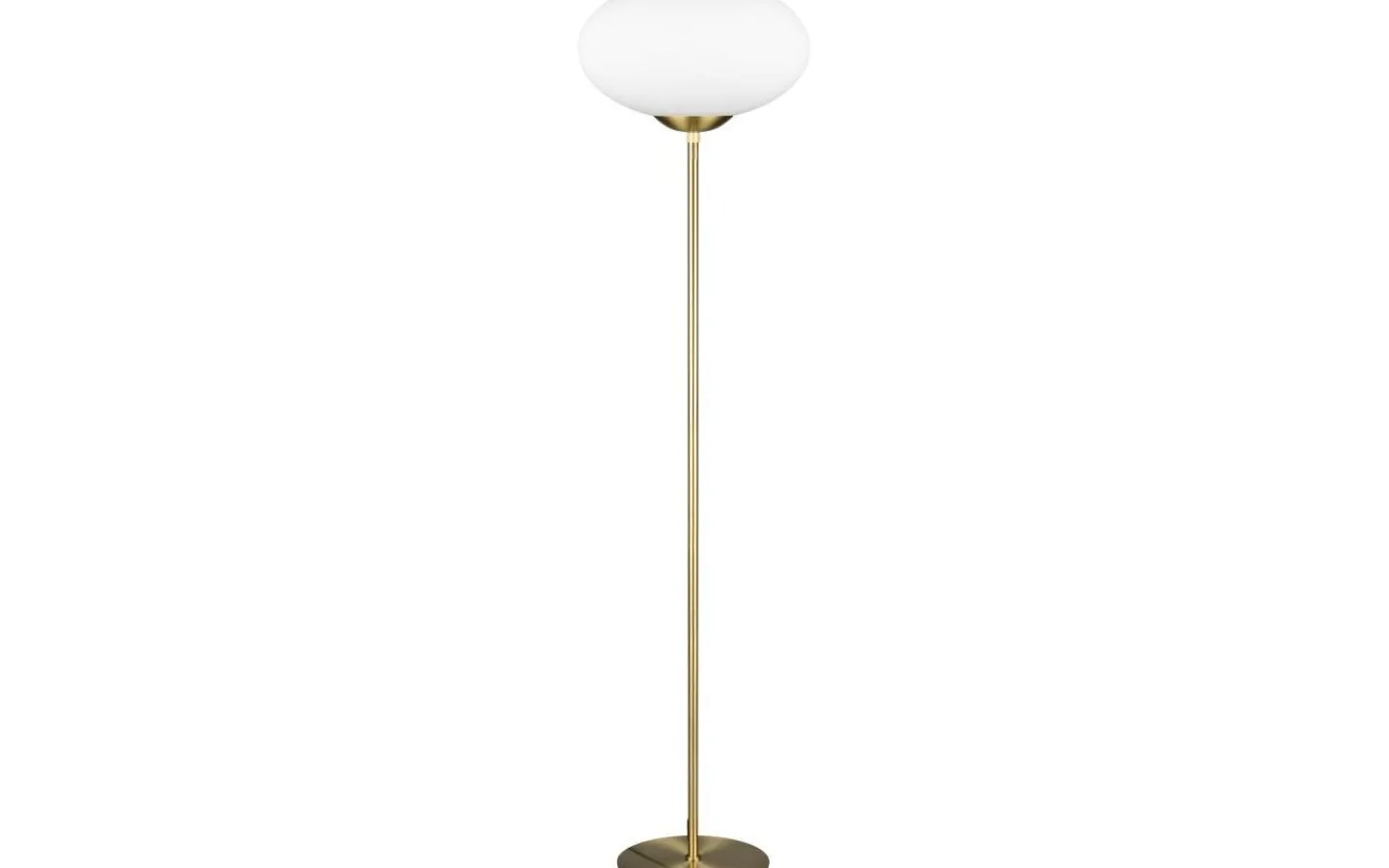 Golvlampor < Trio Lighting Fomento Golvlampa E27 matt mässing/vit