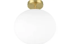 Plafonder < Trio Lighting Fomento Plafond E27 matt mässing/vit