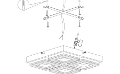 Plafonder < Eglo Fradelo Plafond 28cm LED 3000K 14W Krom