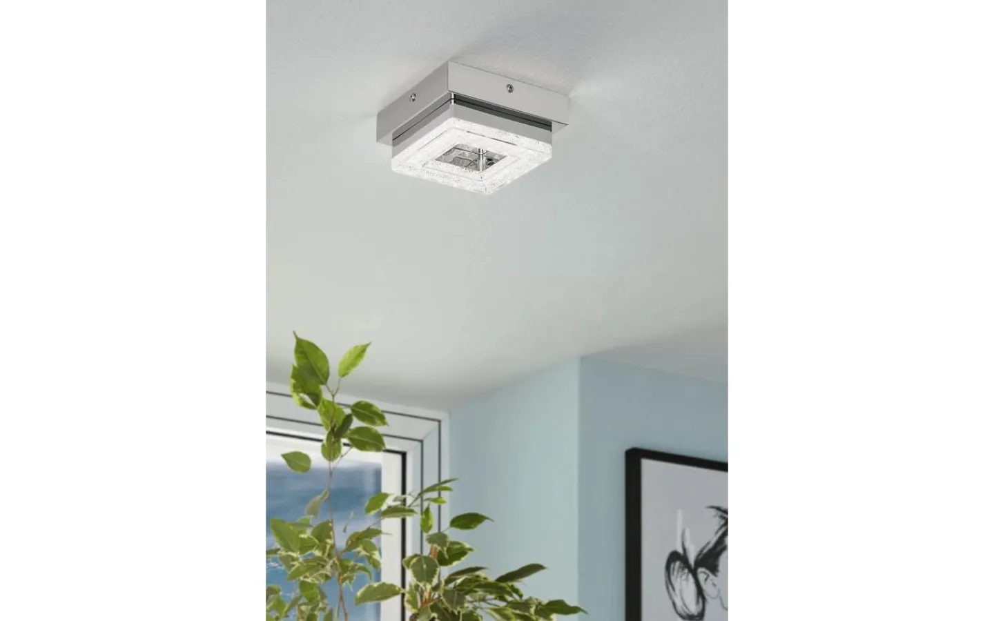Plafonder-Eglo Fradelo Plafond 14cm LED 3000K 3,2W Krom