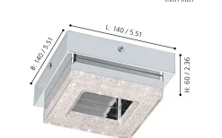 Plafonder-Eglo Fradelo Plafond 14cm LED 3000K 3,2W Krom