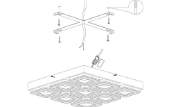 Plafonder-Eglo Fradelo Plafond 44cm LED 3000K 34,2W Krom