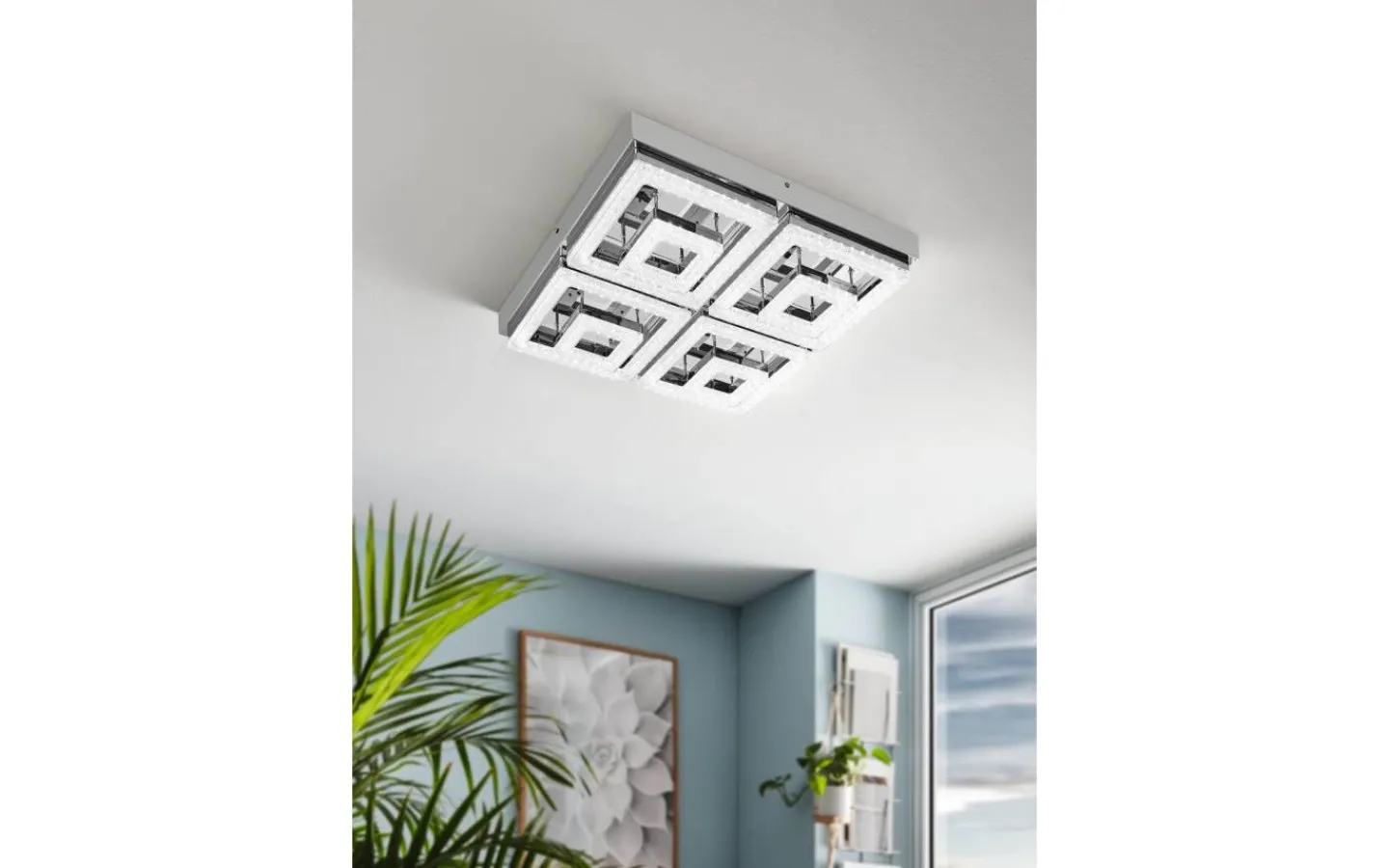 Plafonder-Eglo Fradelo Plafond 52cm LED 3000K 46,5W Krom