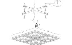 Plafonder-Eglo Fradelo Plafond 52cm LED 3000K 46,5W Krom