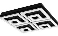 Plafonder-Eglo Fradelo Plafond 52cm LED 3000K 48W Svart