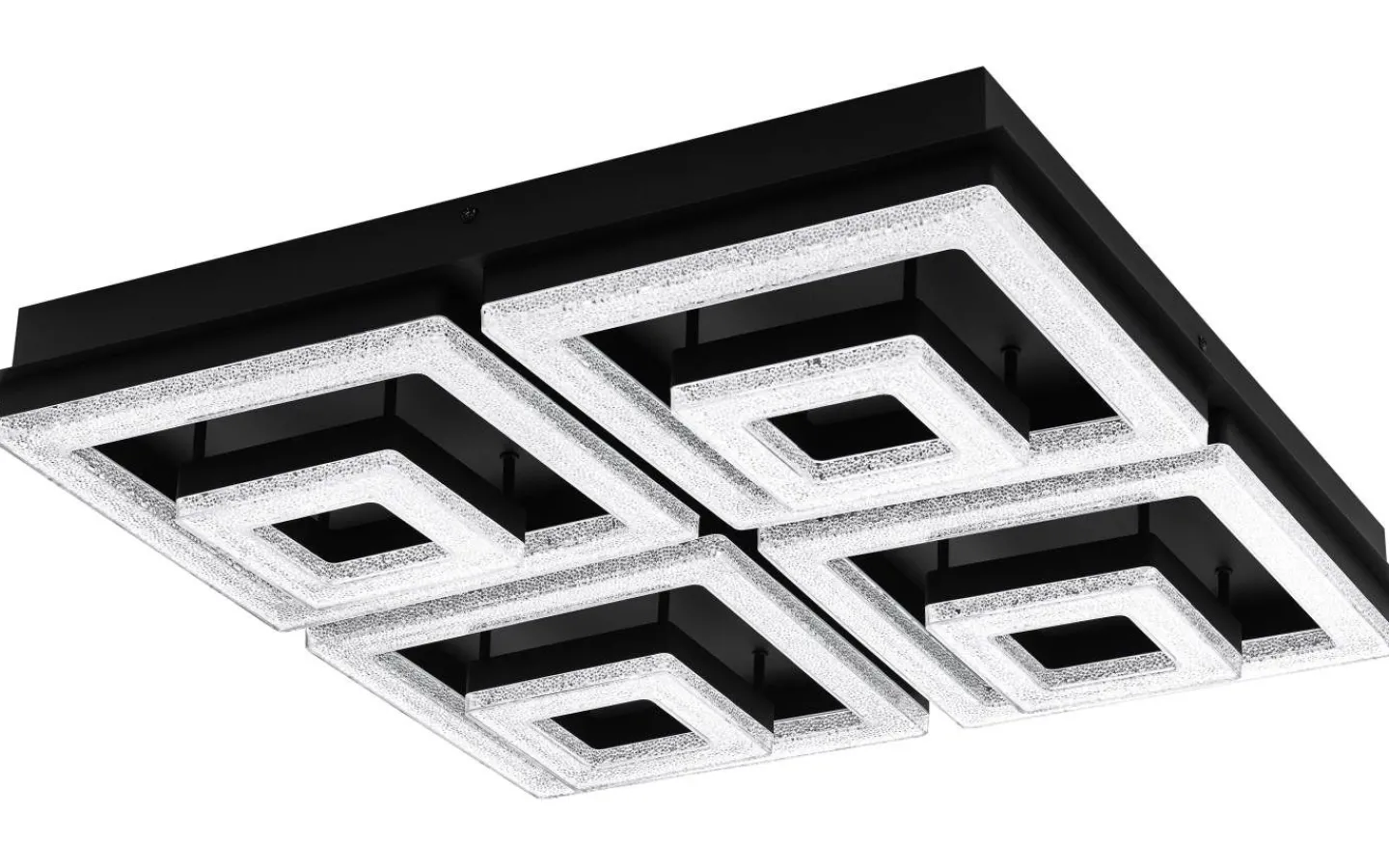 Plafonder-Eglo Fradelo Plafond 52cm LED 3000K 48W Svart