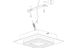 Plafonder < Eglo Fradelo Plafond 14cm LED 3000K 4W Svart