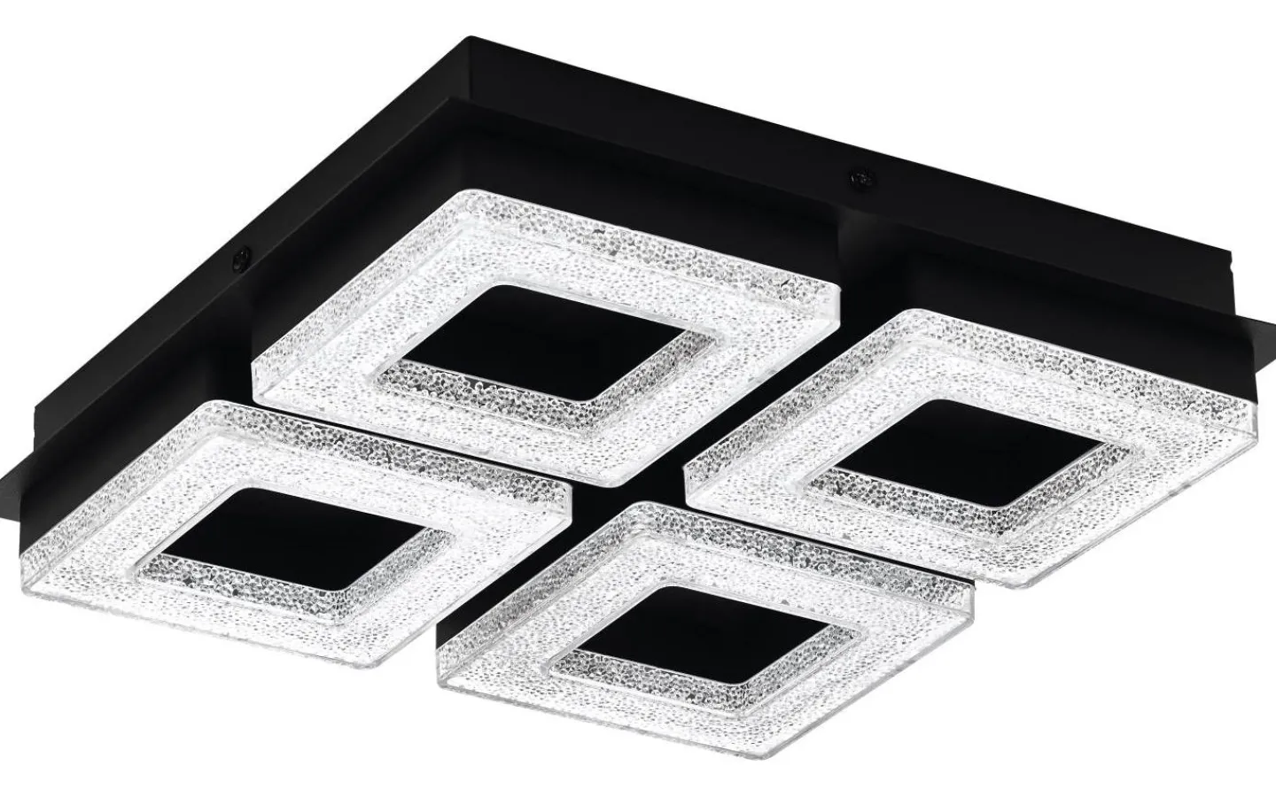 Plafonder-Eglo Fradelo Plafond 28cm LED 3000K 16W Svart