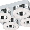 Plafonder-Eglo Fradelo Rund Plafond 28cm LED 3000K 14W Krom