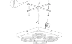 Plafonder-Eglo Fradelo Rund Plafond 28cm LED 3000K 14W Krom
