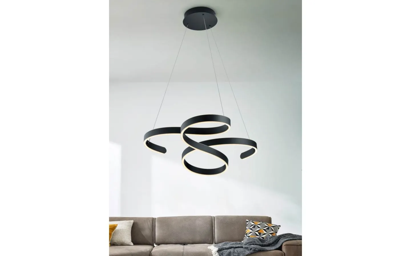 Stora Taklampor Ø70-150 Cm-Trio Lighting Francis Taklampa 72cm LED i antracit