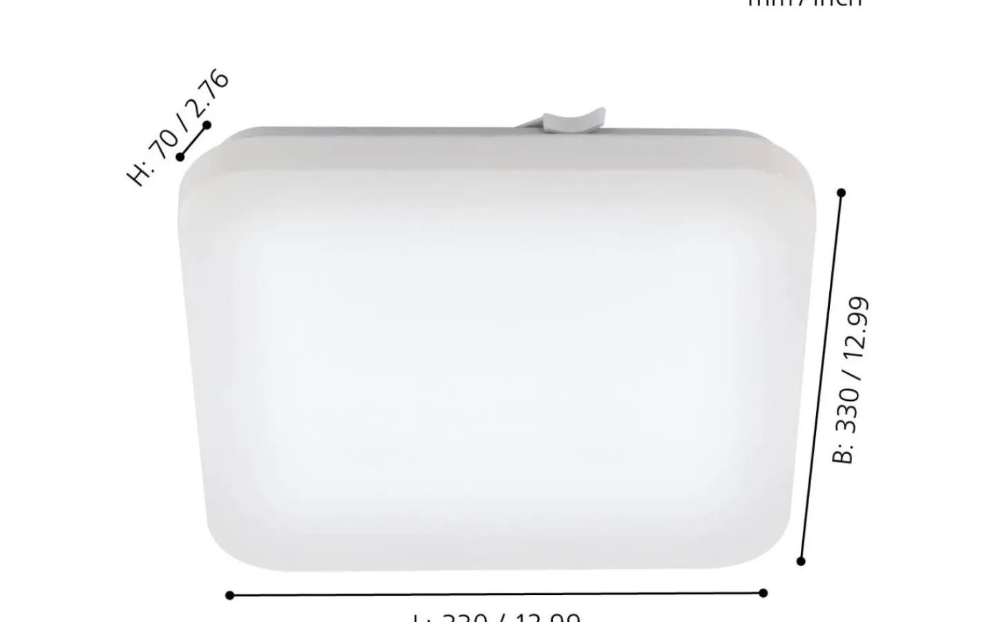 Plafonder < Eglo Frania Plafond 33cm LED 3000K 14,6W Vit IP44