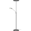 Uplight|Golvläslampor-Trio Lighting Franklin Golvlampa LED uplight borstad stål