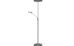 Uplight|Golvläslampor-Trio Lighting Franklin Golvlampa LED uplight borstad stål