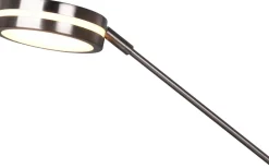 Uplight|Golvläslampor-Trio Lighting Franklin Golvlampa LED uplight borstad stål