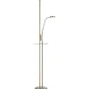 Vardagsrum|Uplight < Markslojd Friend Golvlampa 1,8m LED 3000K 18W+5W Dimbar Antikmässing