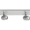 Badrumslampor Tak|Takspot Med 2 Lampor-ArmaturHantverk Fårö Takspotlight 40cm Nickel IP44