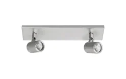 Badrumslampor Tak|Takspot Med 2 Lampor-ArmaturHantverk Fårö Takspotlight 40cm Nickel IP44
