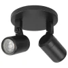 Badrumslampor Tak|Takspot Med 2 Lampor-ArmaturHantverk Fårö Takspotlight Ø15cm Svart IP44