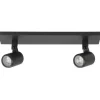 Badrumslampor Tak|Takspot Med 2 Lampor < ArmaturHantverk Fårö Takspotlight 40cm Svart IP44