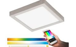 Plafonder < Eglo Fueva Plafond 30cm Connect LED 2700-6500K + RGB 21W Nickel