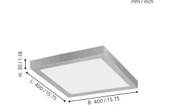 Plafonder < Eglo Fueva Plafond 40cm LED 4000K 22W Silver